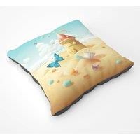 Butterflies On A Beach Holiday Floor Cushion
