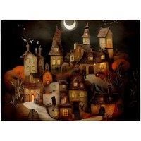 Spooky Halloween Village Chopping Board