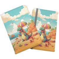 Dragon On A Beach Holiday Passport Cover
