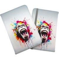 Coloured Splashart Crazy Monkey Face Passport Cover