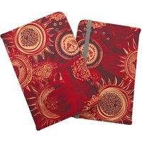 Abstract Red Moon and Sun Passport Cover
