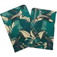 Green Beige Tropical Leaves Passport Cover