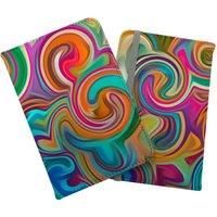 Colourful Wave Pattern Passport Cover