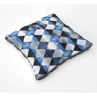 Square Checkered Pattern Floor Cushion