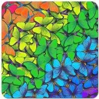 Multicoloured Butterflies Coasters - Set of 4