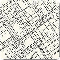 Monochrome Distressted Pattern Coasters - Set of 4