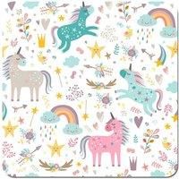 Unicorn And Rainbows Coasters - Set of 4