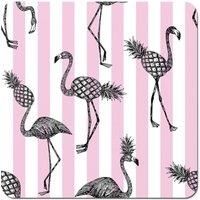 Pineapple Flamingo Coasters - Set of 4