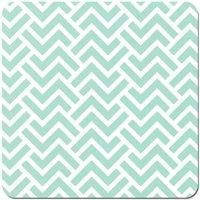 Green Geometric Pattern Coasters - Set of 4