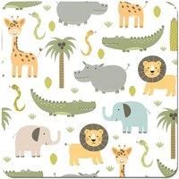 Cute Safari Animals Coasters - Set of 4