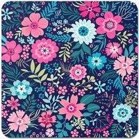 Cute Colourful Flower Pattern Coasters - Set of 4