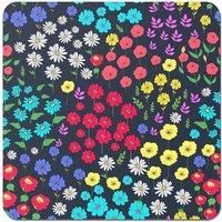 Warren Reed - Designer Multicoloured Flower Pattern Coasters - Set of 4 in Red