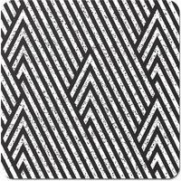 Oblique Black Grunge Pattern Coasters - Set of 4