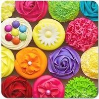 Bright Colourful Cupcakes Coasters - Set of 4