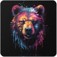 Splashart Bear Face Coasters - Set of 4