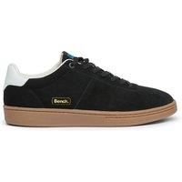 Bench. Men/'s Fletcher Suede Retro Lace-Up Flat Trainer, Black, 10