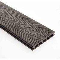 Triton Black Composite Decking Kit 3m x 3m 9spm, Black
