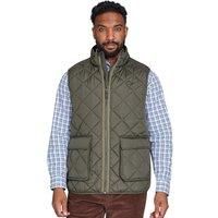 Raging Bull Mens Quilted Patch Pocket Gilet (M) (Khaki Green)