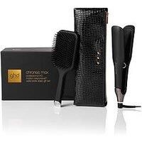 ghd Chronos Max Festive Gift Set - Wide Plate Hair Straighteners with Paddle Brush andheat-Resistant Bag, 85% Larger Plates