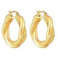 Seol + Gold Chunky Rope Twist Creoles