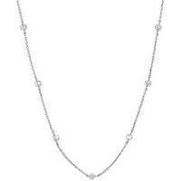 Seol + Gold Floating Cz Bezel Necklace
