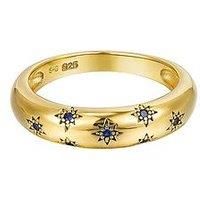 Seol + Gold Starry Sapphire Domed Ring