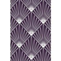 Bobbi Beck Eco-Friendly Art Deco Burst Wallpaper In Purple