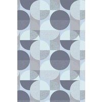 Bobbi Beck Eco-Friendly Bauhaus Circle Wallpaper In Blue
