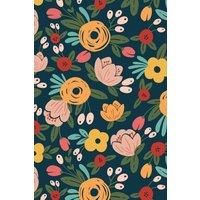 Eco-Friendly Modern Illustrated Floral Wallpaper