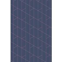 Bobbi Beck Eco-Friendly Sophisticated Line Wallpaper In Navy