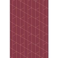 Bobbi Beck Eco-Friendly Sophisticated Line Wallpaper In Red