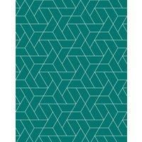 Bobbi Beck Eco-Friendly Triangle Geometric Wallpaper In Teal