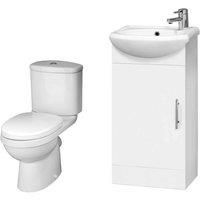 Nuie Mayford Floor Standing 420Mm Unit & Wc Gloss White