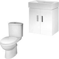 Nuie Mayford Wall Hung 450Mm Unit & Wc Gloss White