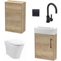 Hudson Reed Juno Wall Hung 440Mm Wc & Tap Autumn Oak