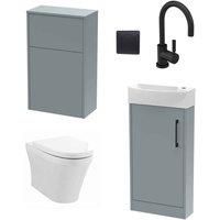 Hudson Reed Juno Floor Standing 440Mm Wc & Tap Coastal Grey