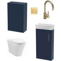 Hudson Reed Juno Floor Standing 440Mm Wc & Tap Electric Blue