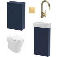 Hudson Reed Juno Floor Standing 440Mm Wc & Tap Electric Blue