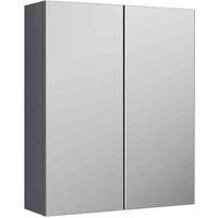 Nuie Arno Mirrored Cabinet 600mm Soft in Black MFC