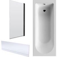 Round 1700x750 Shower Bath Set - Panel & Screen & Leg set