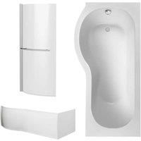 Nuie 1700 P-bath Panel & Chrome Screen Lh