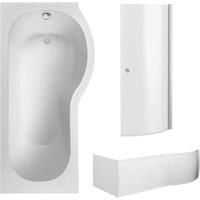 Nuie 1700 P-bath, Panel & Chrome Screen Rh