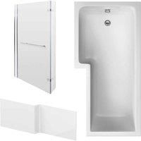 Nuie 1700 Sq Bath, Panel & Chrome Screen Lh