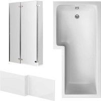 Nuie 1700 Sq Bath, Panel & Chrome Screen Lh