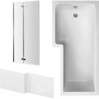 Nuie 1700 Sq Bath, Panel & Chrome Screen Lh