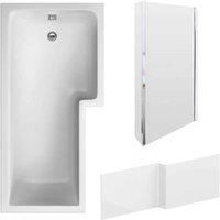Nuie 1700 Sq Bath, Panel & Chrome Screen Rh