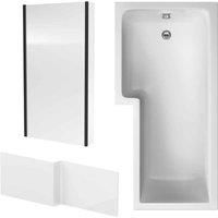 Nuie 1700 Sq Bath, Panel & Black Screen Lh