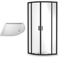 Nuie 900Mm Black Quadrant & Tray Black