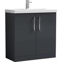 nuie Arno 800mm Floor Standing 2 Door Vanity & Basin 1 - Soft Black