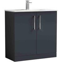 nuie Arno 800mm Floor Standing 2 Door Vanity & Basin 2 - Soft Black